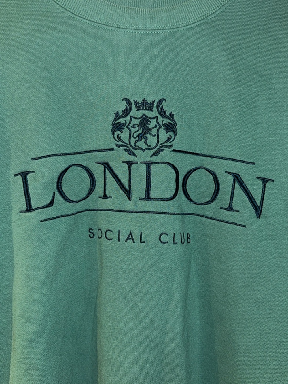 NWOT State of Mine London Social Club Sweatshirt Size XL Sage Green - Picture 3 of 6